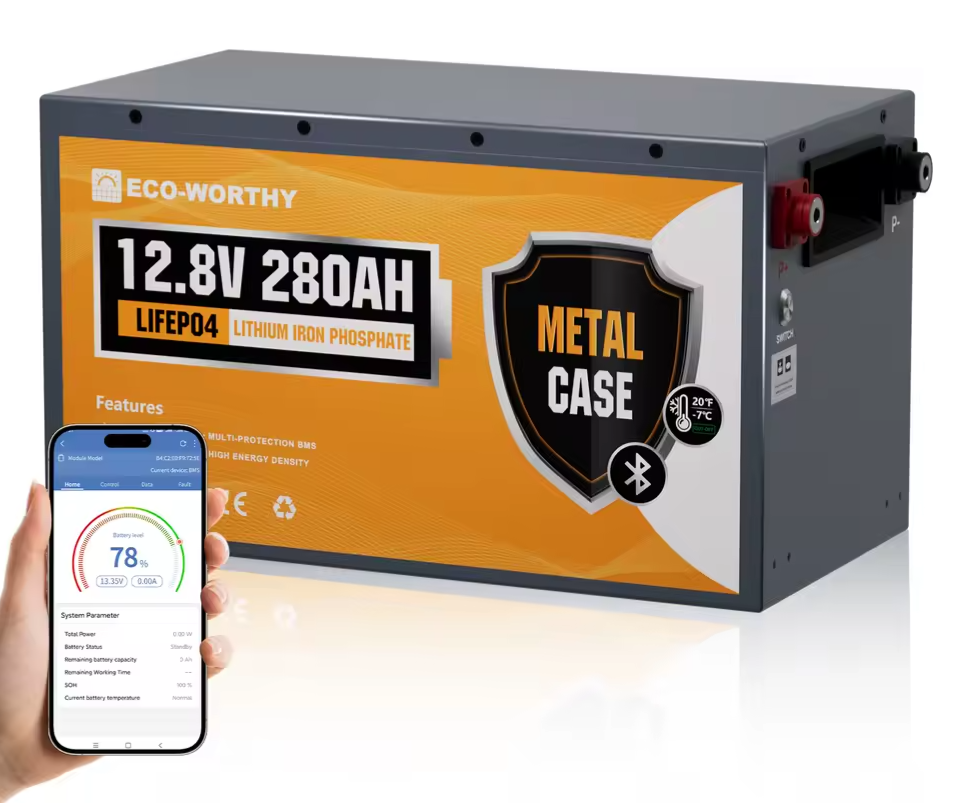 Eco-Worthy 3584Wh 12V 280Ah LiFePO4 Battery: $253.64 Eco-Worthy 3584Wh 12V 280Ah LiFePO4 Battery: $253.64