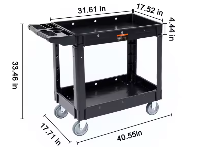SucceBuy 2-Shelf Utility Service Cart: $35.20 SucceBuy 2-Shelf Utility Service Cart: $35.20