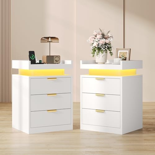 Knoworld 3-Drawer LED Nightstand 2-Pack: $167.39 Knoworld 3-Drawer LED Nightstand 2-Pack: $167.39