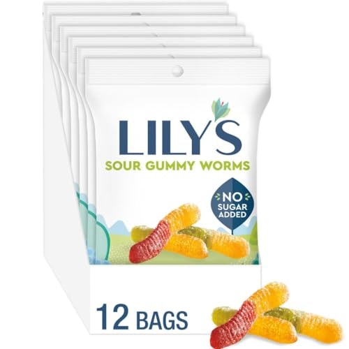 Lily's No Sugar Added Sour Gummy Worms 1.8-oz. 12-Pack: $21.94 Lily's No Sugar Added Sour Gummy Worms 1.8-oz. 12-Pack: $21.94