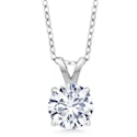 VossAgin 2.00 CTW Created Moissanite Solitaire Pendant Necklace for $99 + free shipping