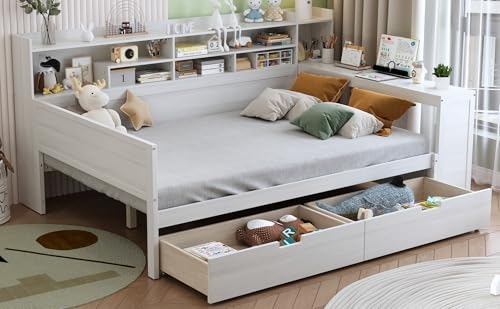 Merax Full Size Wood Daybed with Storage Drawers and Desk: $342.96 Merax Full Size Wood Daybed with Storage Drawers and Desk: $342.96