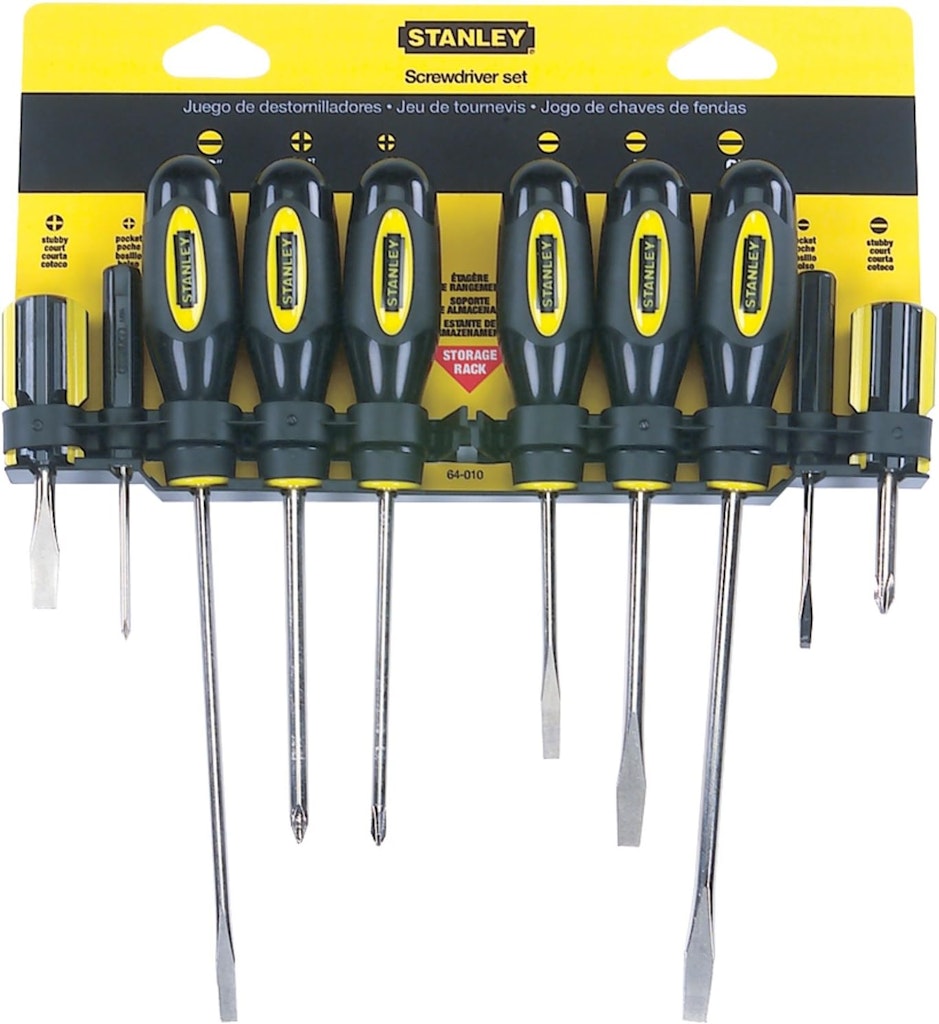 Stanley 10-Piece Standard Fluted Screwdriver Set: $17 Stanley 10-Piece Standard Fluted Screwdriver Set: $17