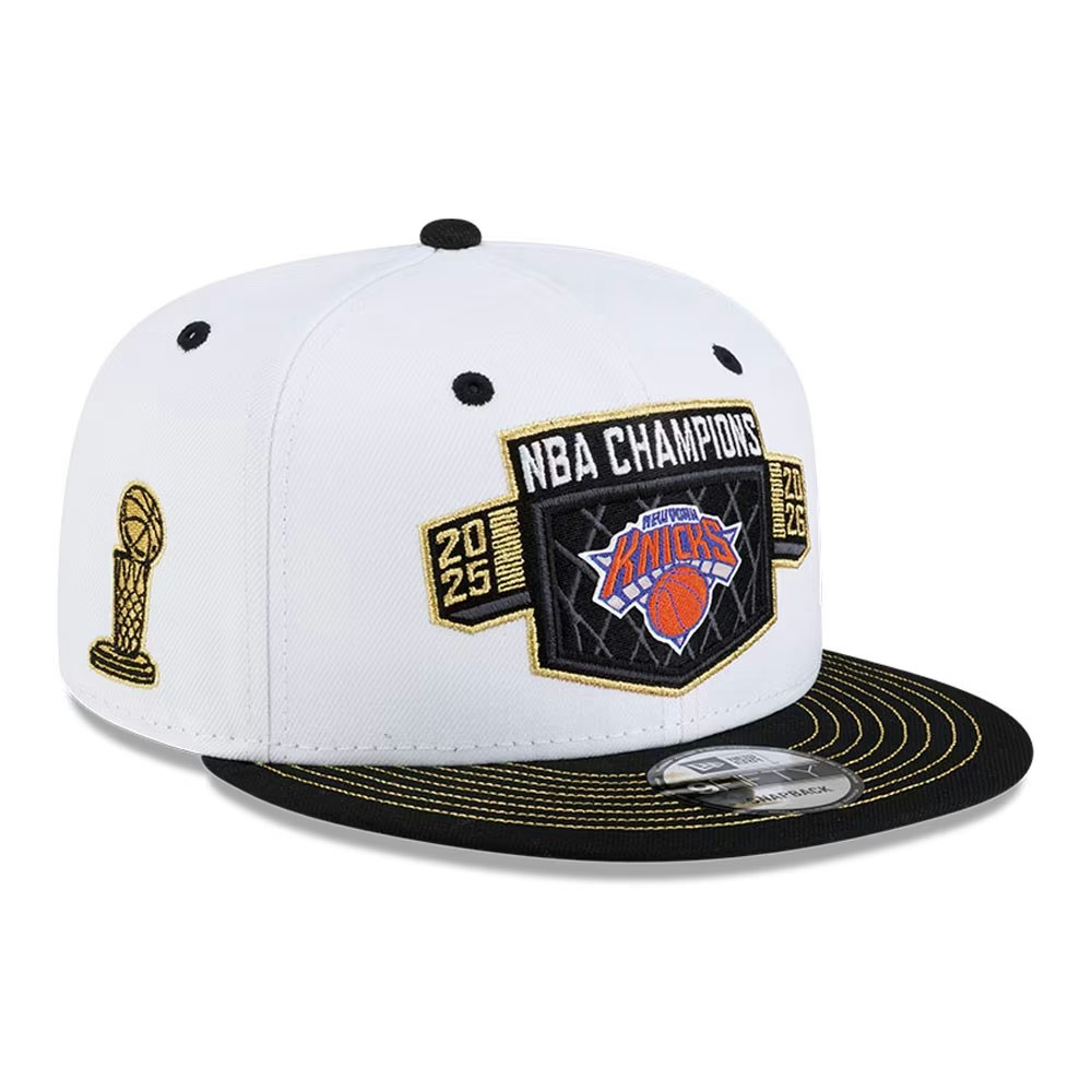 New York Knicks New Era Youth 2026 NBA Finals Champions Locker Room 9FIFTY Snapback Hat: $30