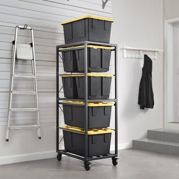 Gorilla Rack 5-Tier Rolling Bin Organizer: $120 Gorilla Rack 5-Tier Rolling Bin Organizer: $120