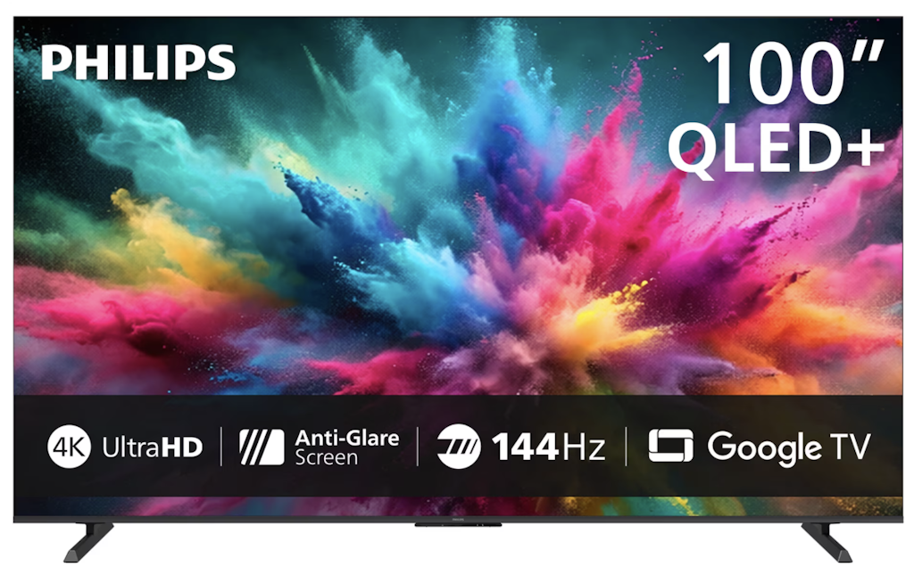 Philips 100PQL7556 100" QLED+ 4K UHD Google Smart TV: $998