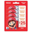 Four $25 Nintendo eShop Gift Cards for $90 + email delivery