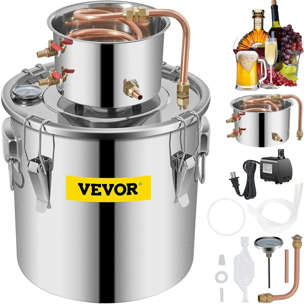 Vevor 8-Gal. Alcohol Distiller: $72 Vevor 8-Gal. Alcohol Distiller: $72