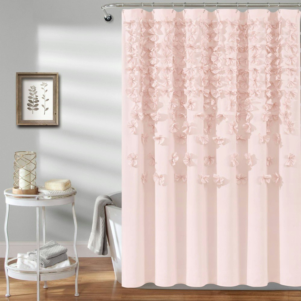 Lush Decor Lucia Scattered Flower Textured Shower Curtain: $44.99 Lush Decor Lucia Scattered Flower Textured Shower Curtain: $44.99