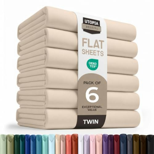 Twin Size Flat Sheet 6-Pack: $33.14 Twin Size Flat Sheet 6-Pack: $33.14