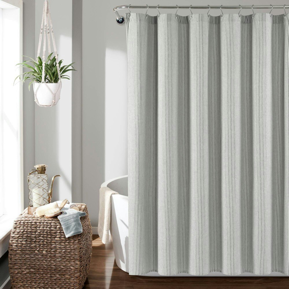 Lush Decor 72" x 72" Farmhouse Striped Cotton Shower Curtain: $49.99 Lush Decor 72" x 72" Farmhouse Striped Cotton Shower Curtain: $49.99