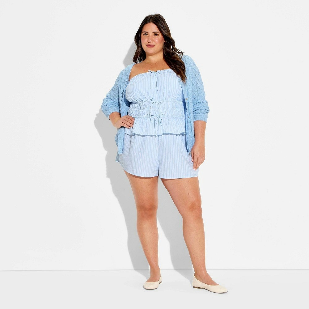 Wild Fable Women's Mid-Rise Ruffle Edge Shorts 4X: $10 Wild Fable Women's Mid-Rise Ruffle Edge Shorts 4X: $10