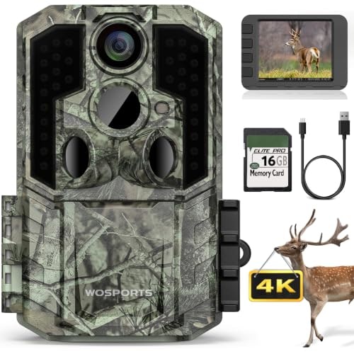 Wosports 64MP 4K Trail Camera: $39.99