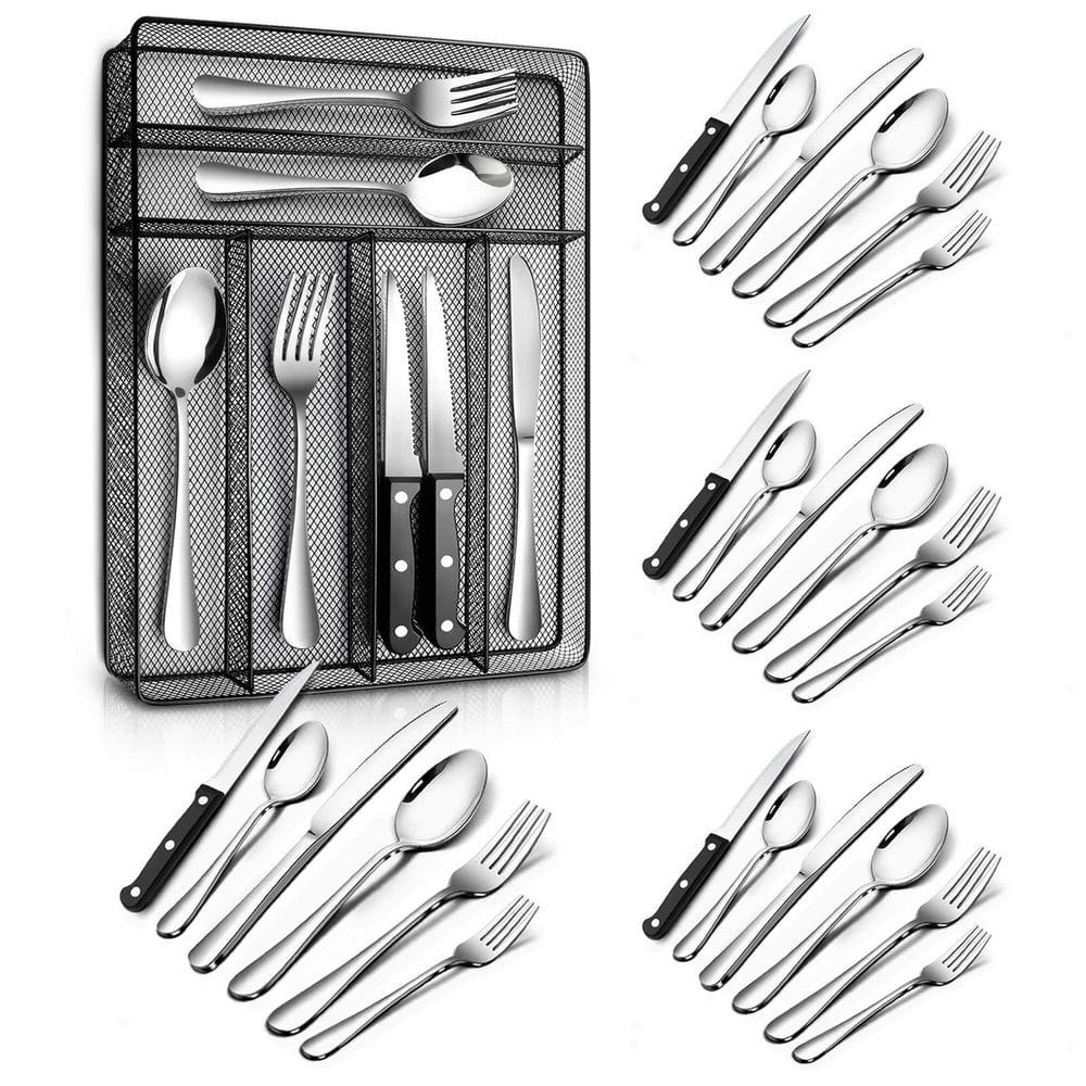 24-Piece Stainless Steel Flatware Set: $75.99 24-Piece Stainless Steel Flatware Set: $75.99