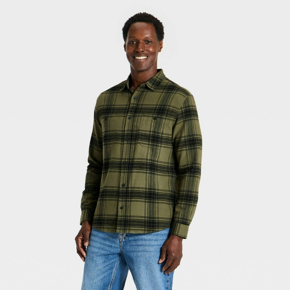 Goodfellow & Co Men's Mid-Weight Long Sleeve Flannel Shirt: $25 Goodfellow & Co Men's Mid-Weight Long Sleeve Flannel Shirt: $25