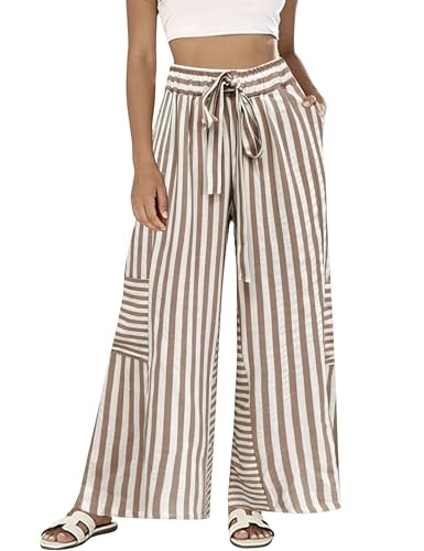 Bankeng Women's Striped Wide Leg Palazzo Pants: $25.97 Bankeng Women's Striped Wide Leg Palazzo Pants: $25.97