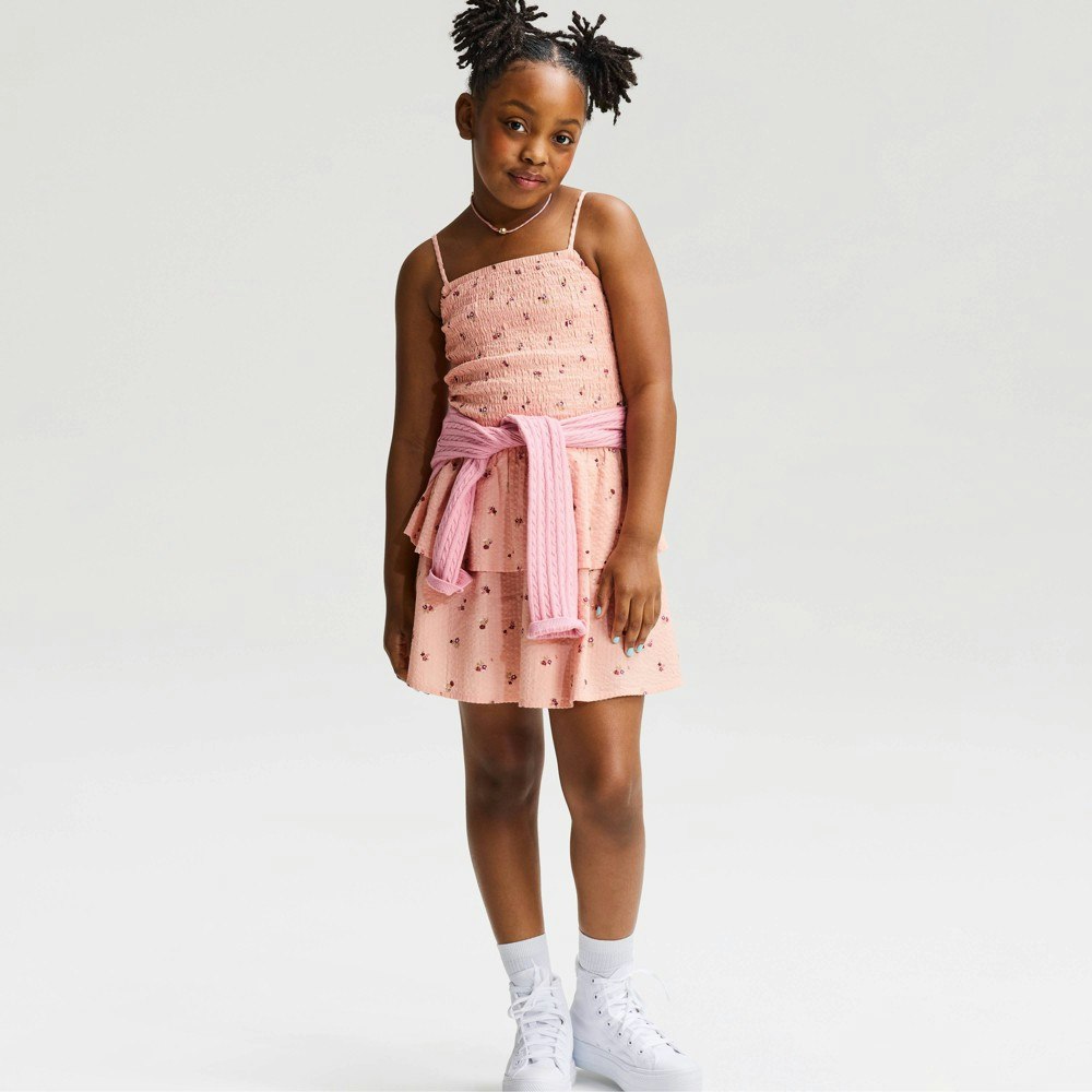 Cat & Jack Girls' Floral Smocked Drop Waist Dress: $25 Cat & Jack Girls' Floral Smocked Drop Waist Dress: $25