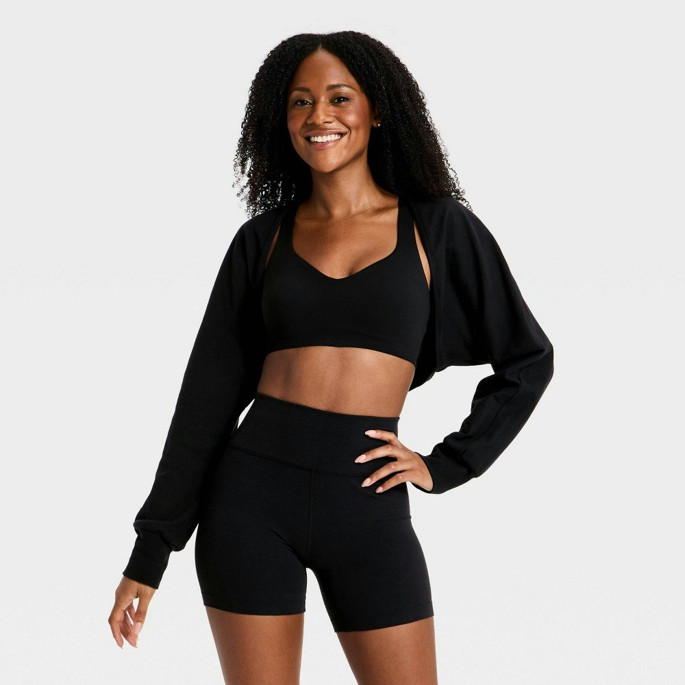 All In Motion Women's Long Sleeve Cotton Cropped Shrug: $30 All In Motion Women's Long Sleeve Cotton Cropped Shrug: $30