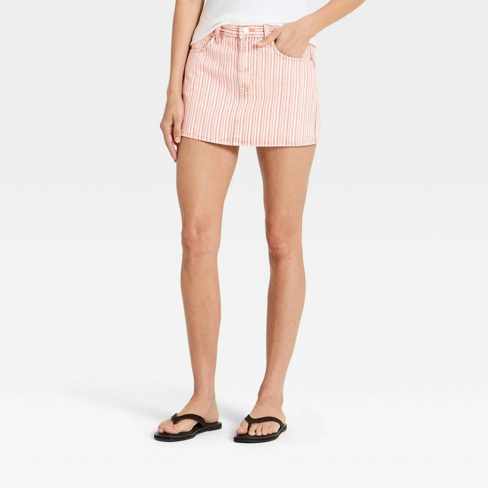 Universal Thread Women's Stripe Denim Skirt: $16.80 Universal Thread Women's Stripe Denim Skirt: $16.80