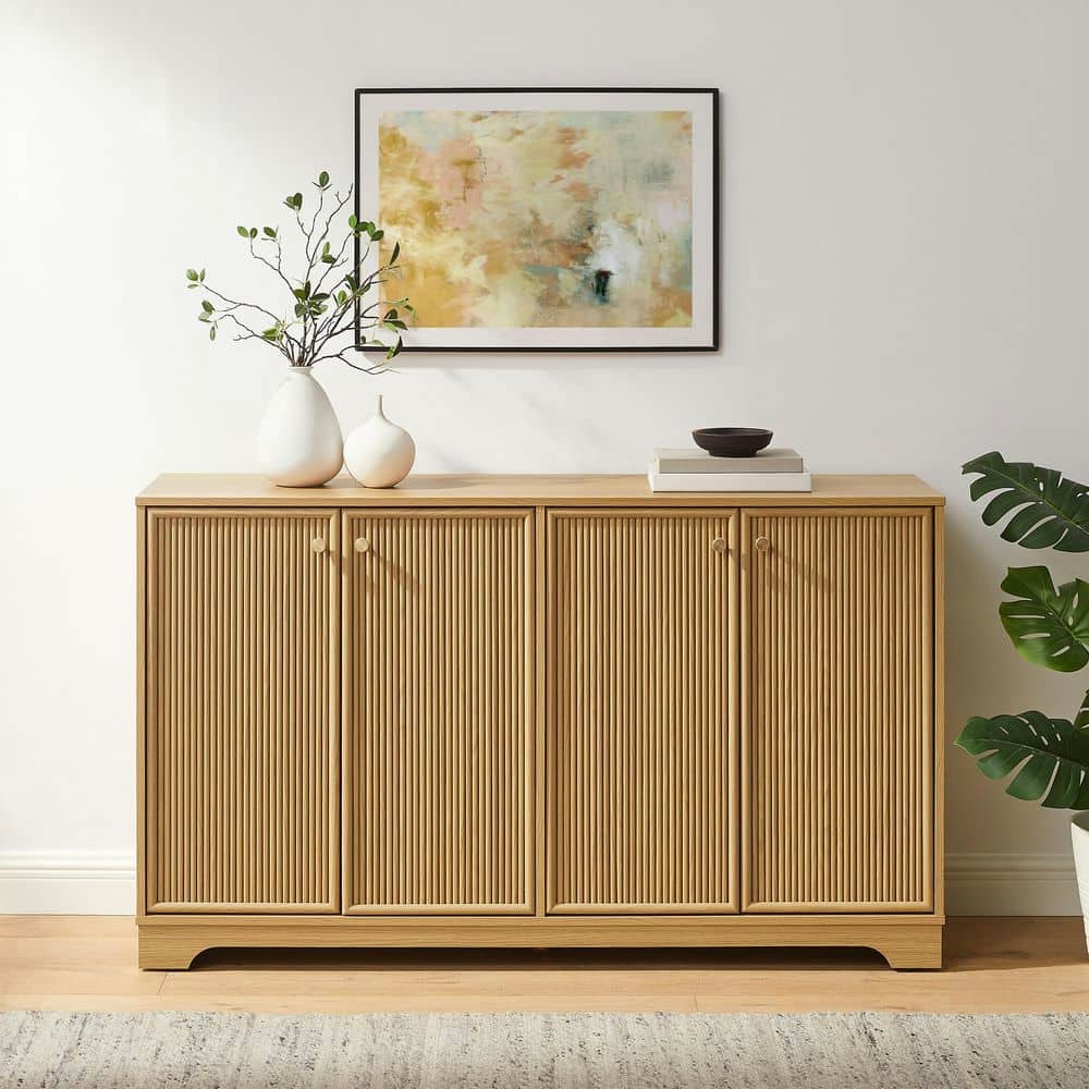 Naomi White Oak Wood Buffet: $402.99 Naomi White Oak Wood Buffet: $402.99