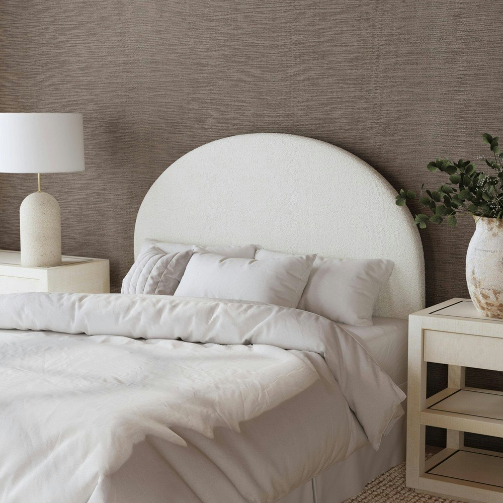 Threshold Adaline Queen Upholstered Half-Moon Headboard: $536