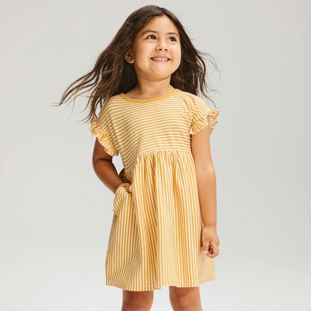Cat & Jack Toddler Girls' Stripe Ruffle Short Sleeve Dress 2T: $10 Cat & Jack Toddler Girls' Stripe Ruffle Short Sleeve Dress 2T: $10