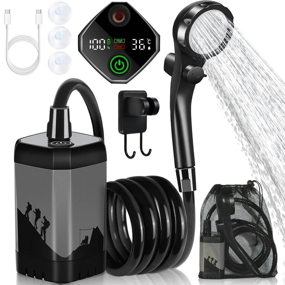 Portable Camping Shower Pump with Digital Temperature Display: $62.06 Portable Camping Shower Pump with Digital Temperature Display: $62.06