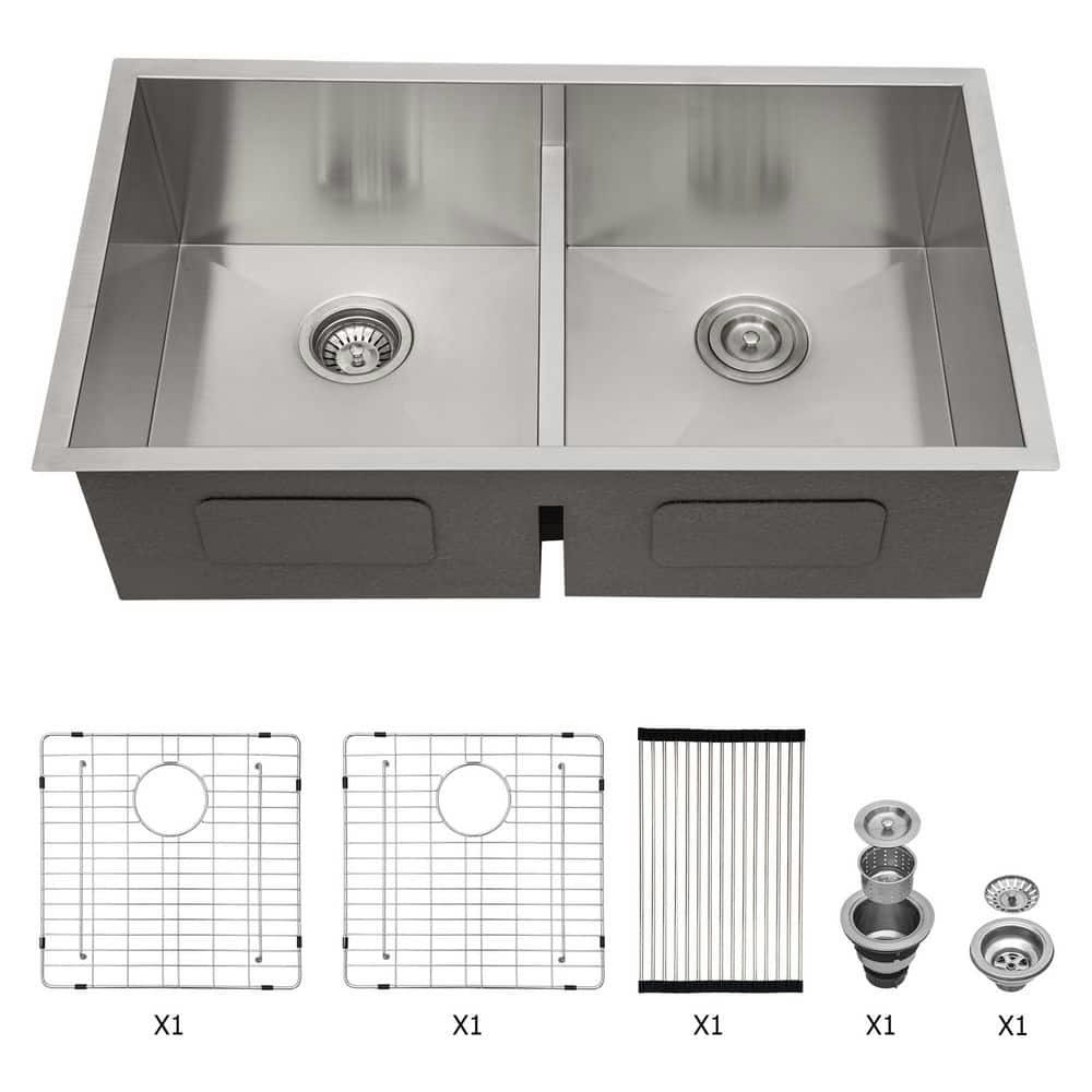 36-inch Double Bowl Stainless Steel Kitchen Sink: $318.55 36-inch Double Bowl Stainless Steel Kitchen Sink: $318.55