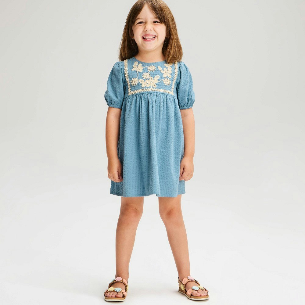 Cat & Jack Baby Girls' Floral Cording Short Sleeve Dress 18M: $20 Cat & Jack Baby Girls' Floral Cording Short Sleeve Dress 18M: $20