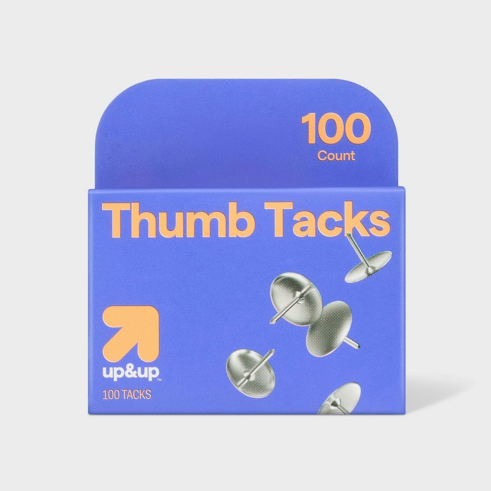 Up&Up Silver Thumb Tacks 100-Pack: $4.69