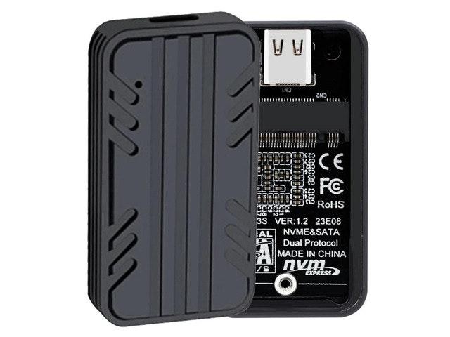 USB 3.1 NVMe M.2 SSD Enclosure: $21.37