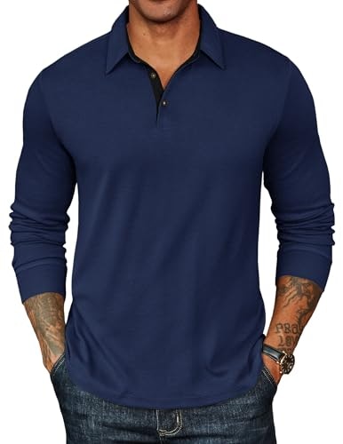 Coofandy Men's Long Sleeve Button Polo Shirt: $19.98 Coofandy Men's Long Sleeve Button Polo Shirt: $19.98