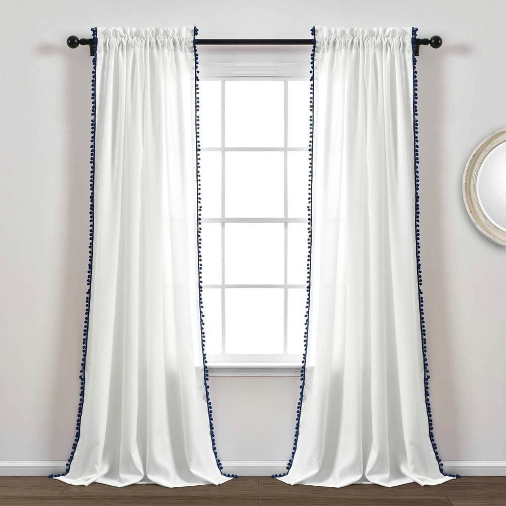 Lush Decor 50" x 95" Pom Pom Window Curtain Panel: $17.19 Lush Decor 50" x 95" Pom Pom Window Curtain Panel: $17.19