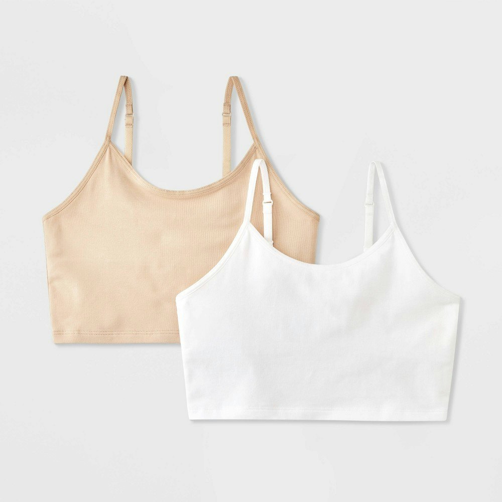 Cat & Jack Girls' Cotton Shelf Bra Cami 2-Pack: $9 Cat & Jack Girls' Cotton Shelf Bra Cami 2-Pack: $9