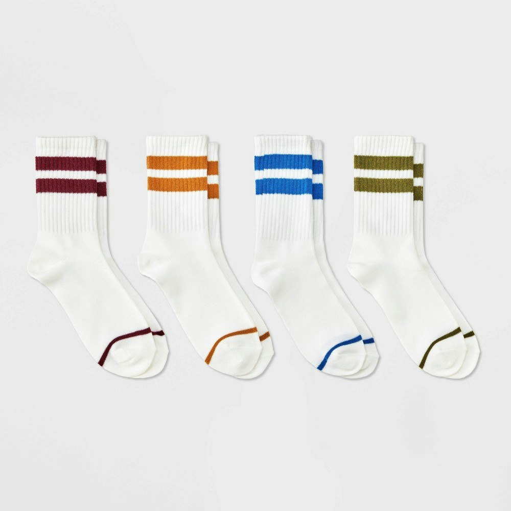 Cat & Jack Boys' Varsity Striped Crew Socks 4-Pack: $8 Cat & Jack Boys' Varsity Striped Crew Socks 4-Pack: $8