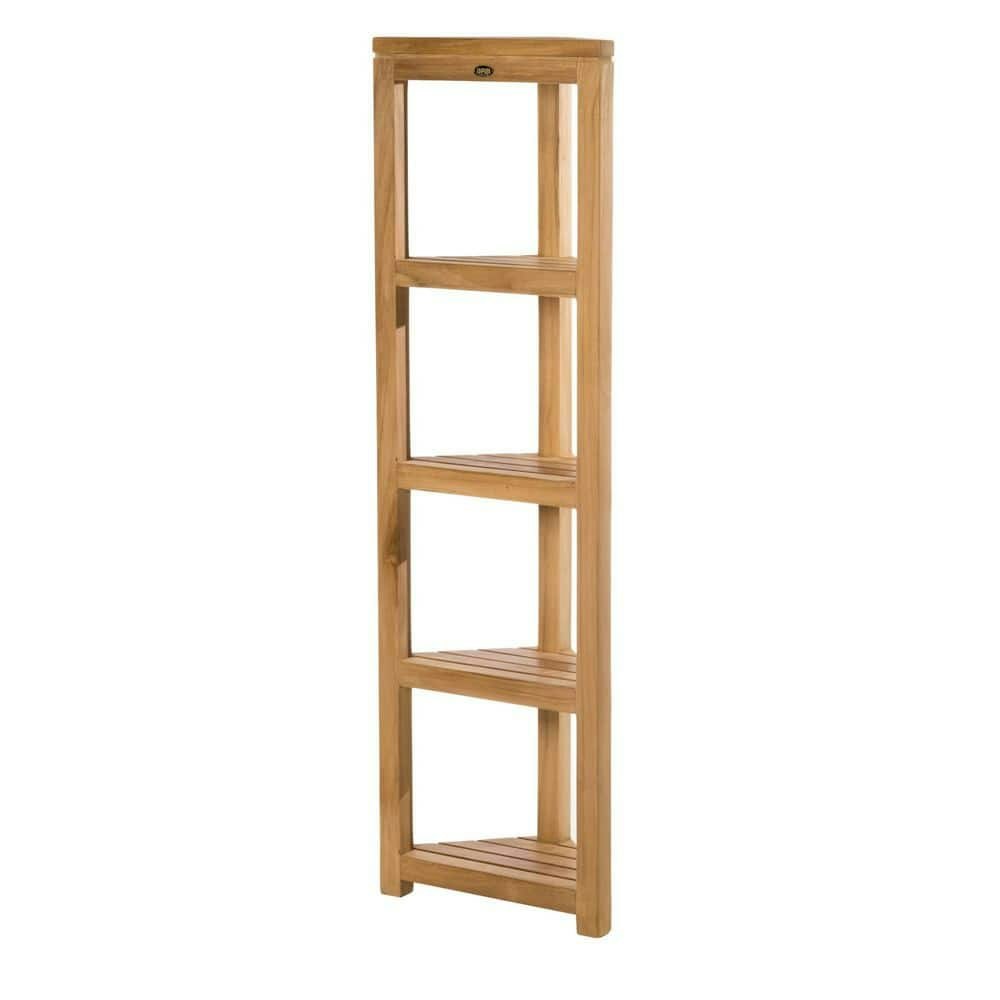 17.75" x 9.75" x 59" Teak 5-Tier Corner Linen Cabinet: $896.08 17.75" x 9.75" x 59" Teak 5-Tier Corner Linen Cabinet: $896.08