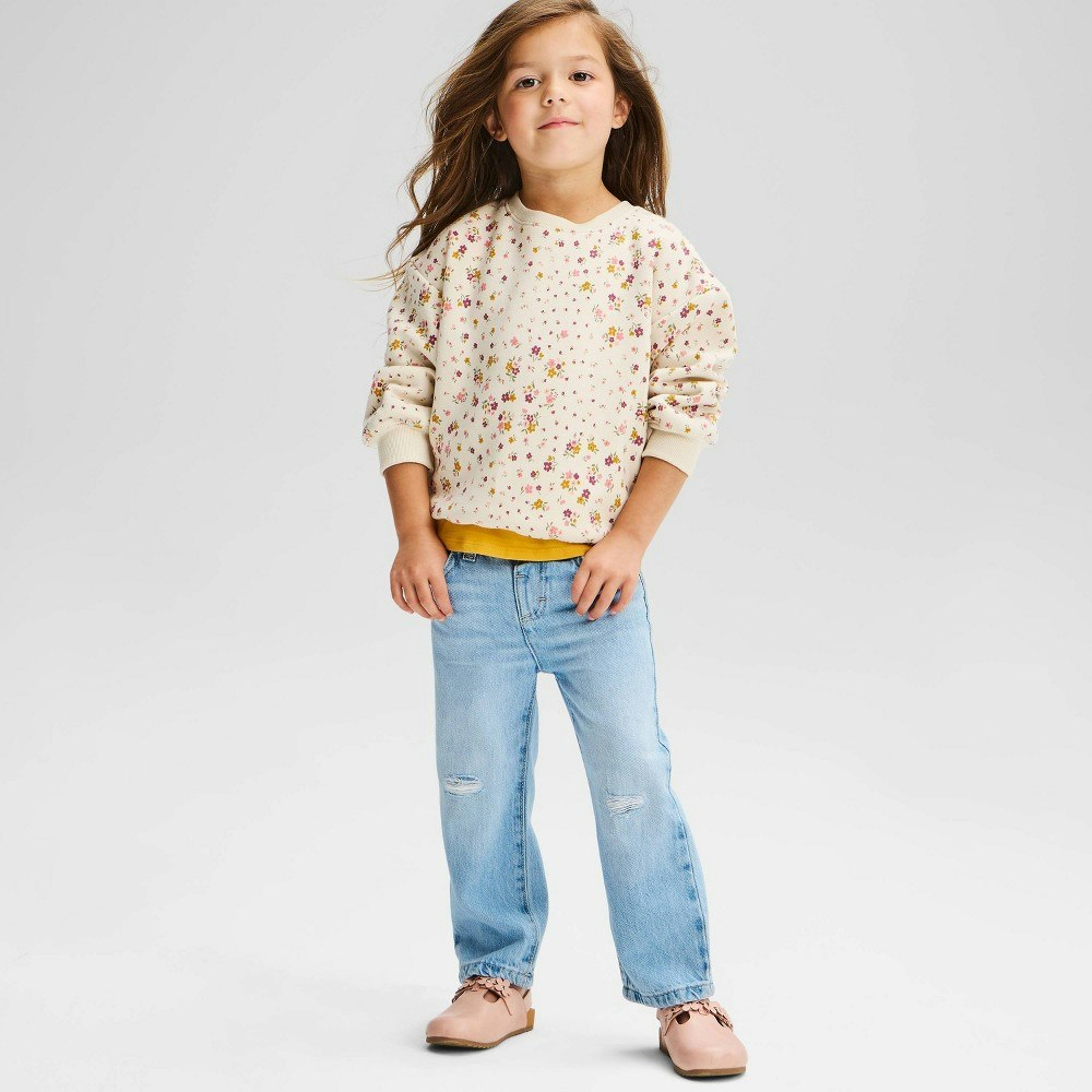 Cat & Jack Toddler Girls' Straight Leg Denim Pants 3T: $15