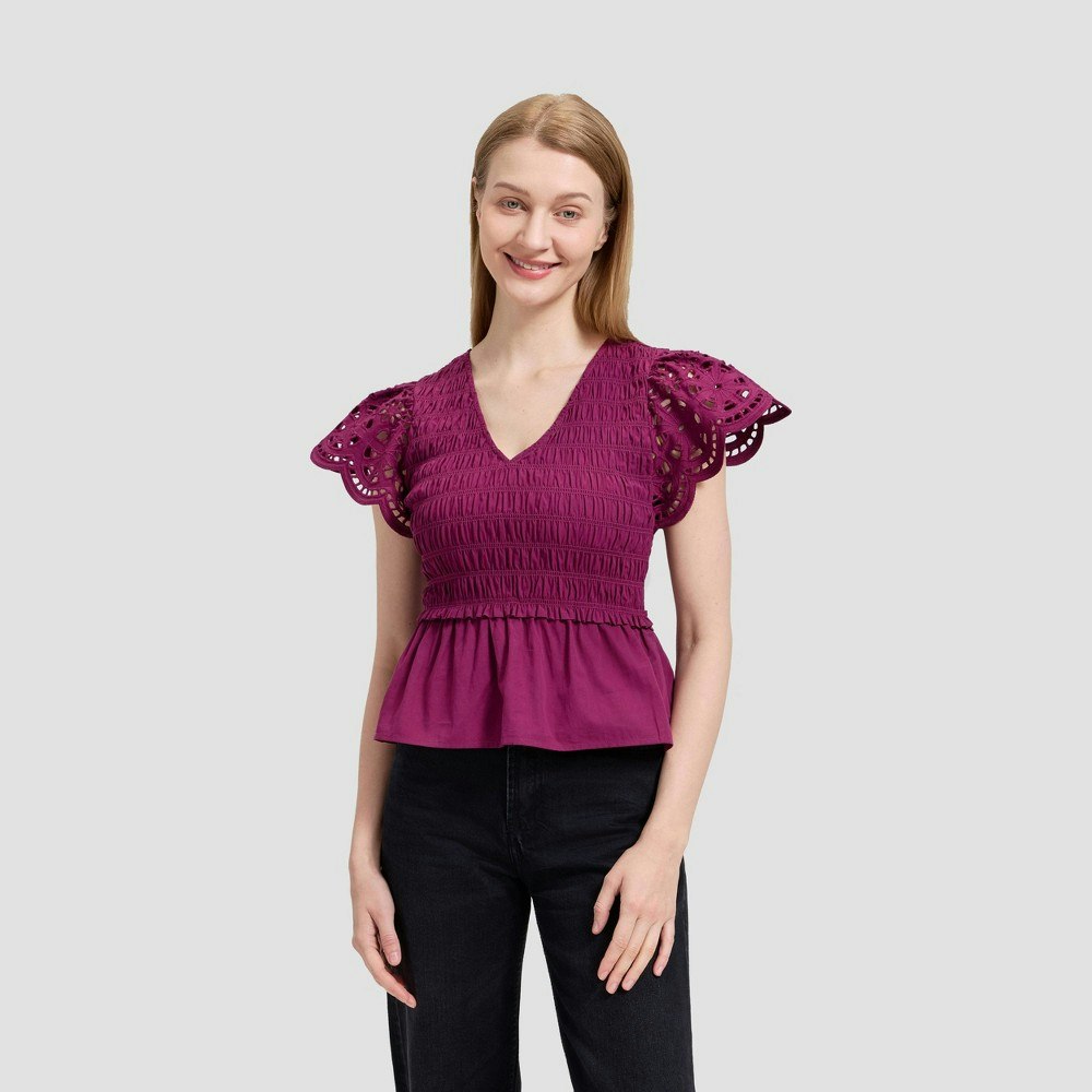Universal Thread Women's Flutter Short Sleeve Blouse: $32 Universal Thread Women's Flutter Short Sleeve Blouse: $32