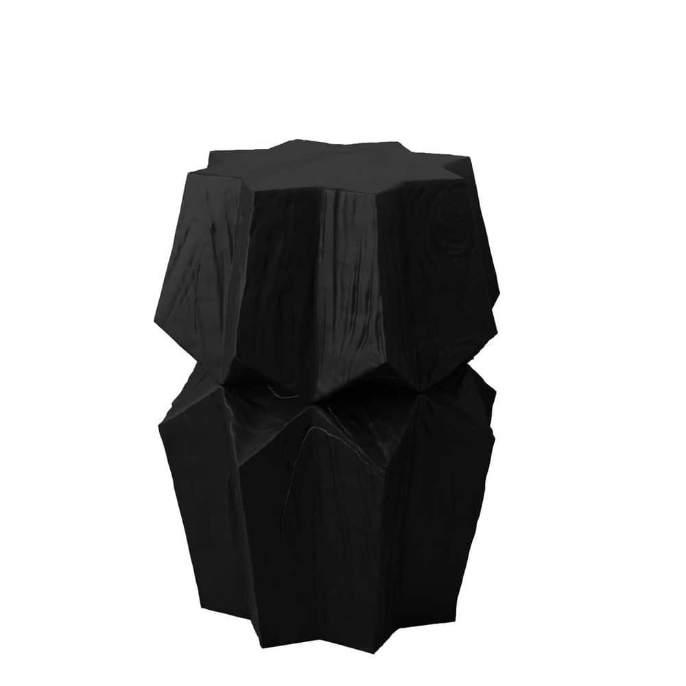 Black Engineered Stone Outdoor Side Table: $90.68 Black Engineered Stone Outdoor Side Table: $90.68