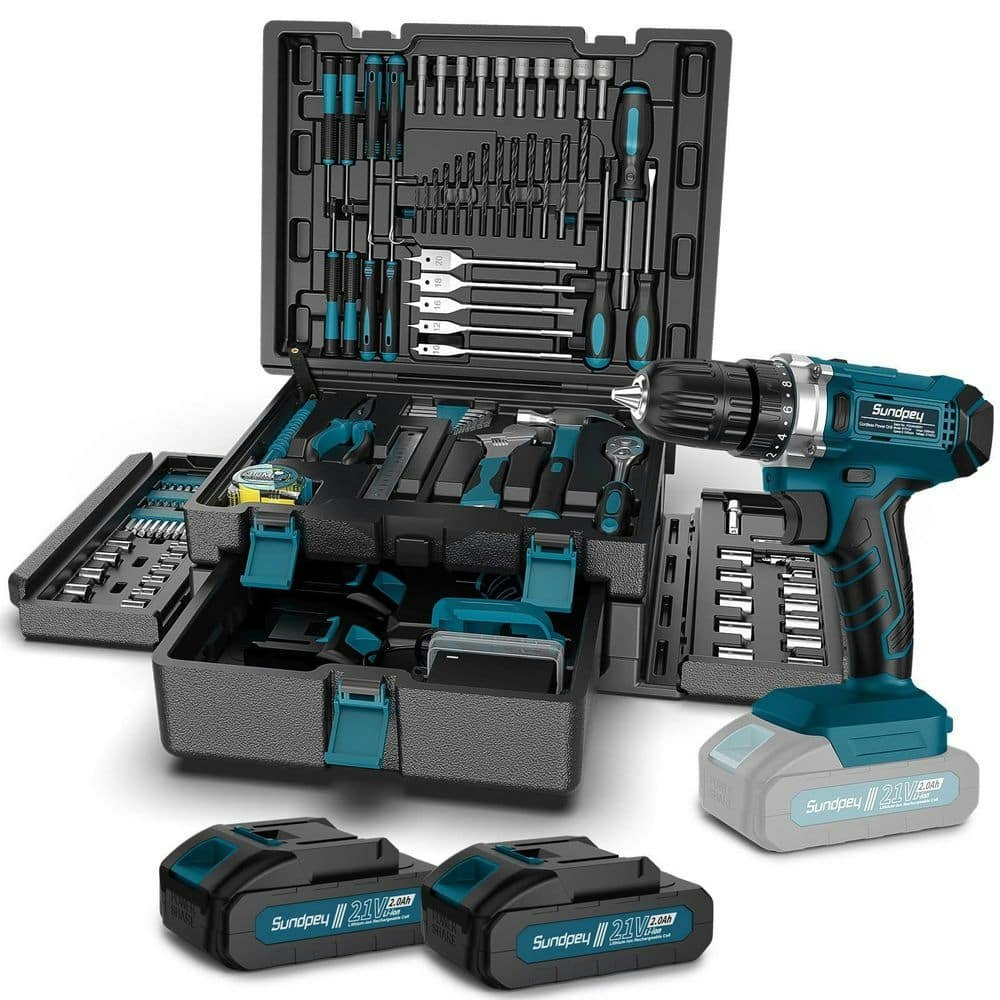 255-Piece Tool Kit with 21V Cordless Drill: $258.80