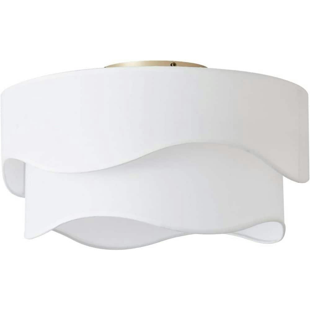 20-Inch White Flush Mount Caged Ceiling Fan with Lights: $250 20-Inch White Flush Mount Caged Ceiling Fan with Lights: $250