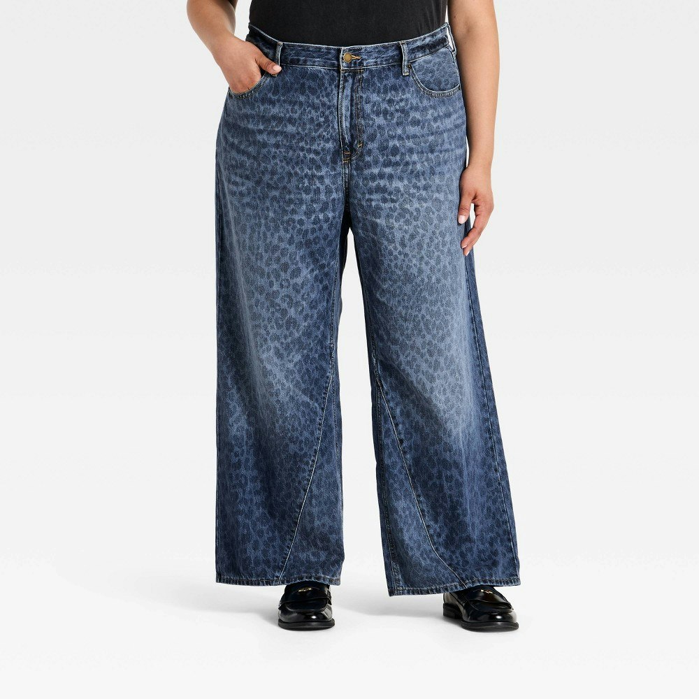 Universal Thread Women's Low Slung Loose Leopard Jeans: $40