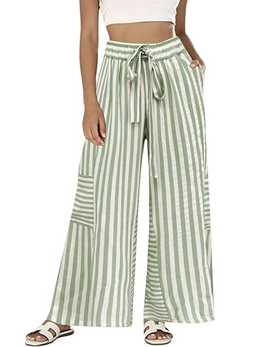 Bankeng Women's Striped Wide-Leg Lounge Pants: $25.97 Bankeng Women's Striped Wide-Leg Lounge Pants: $25.97