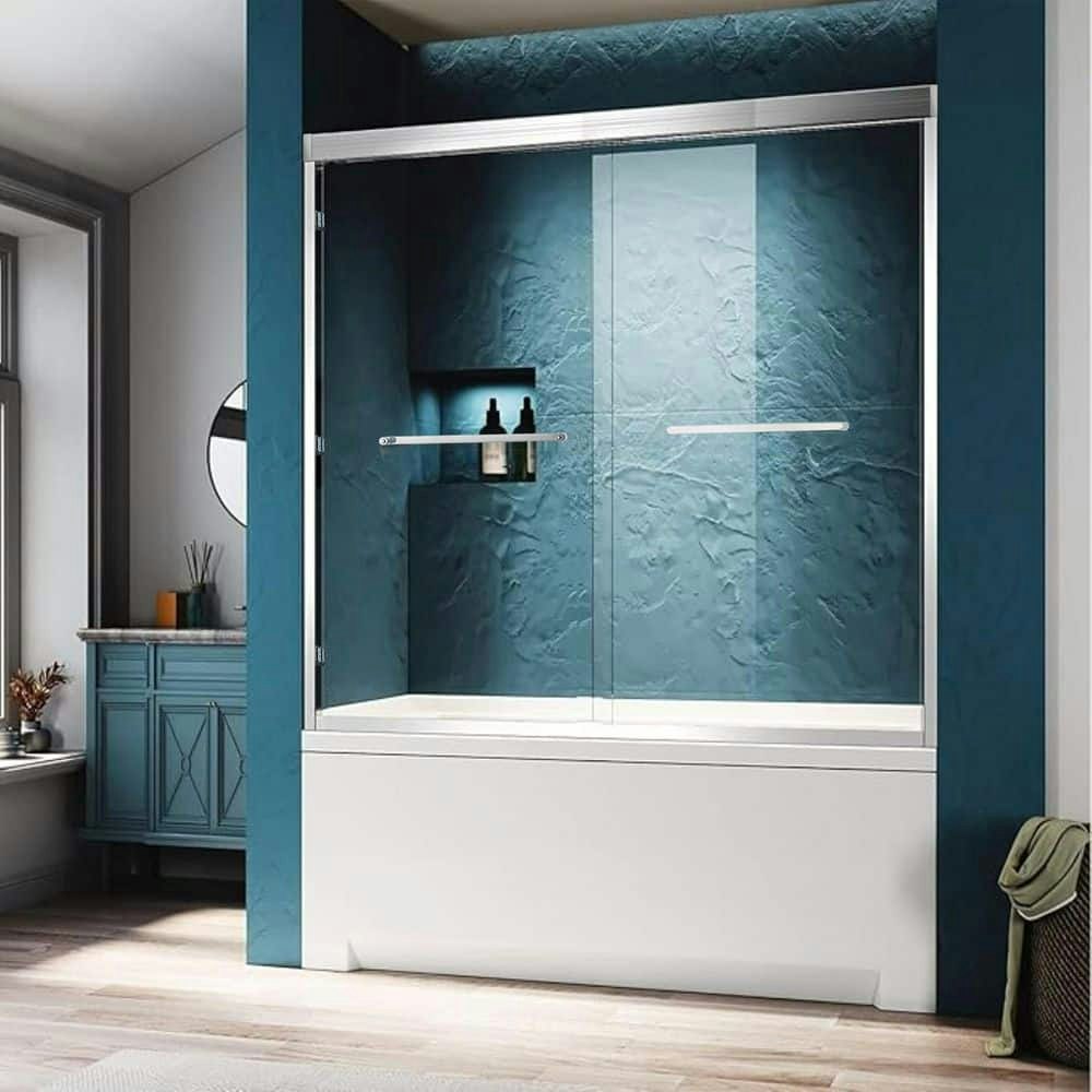 60-inch x 60-inch Framed Double Sliding Shower Tub Door: $395.99