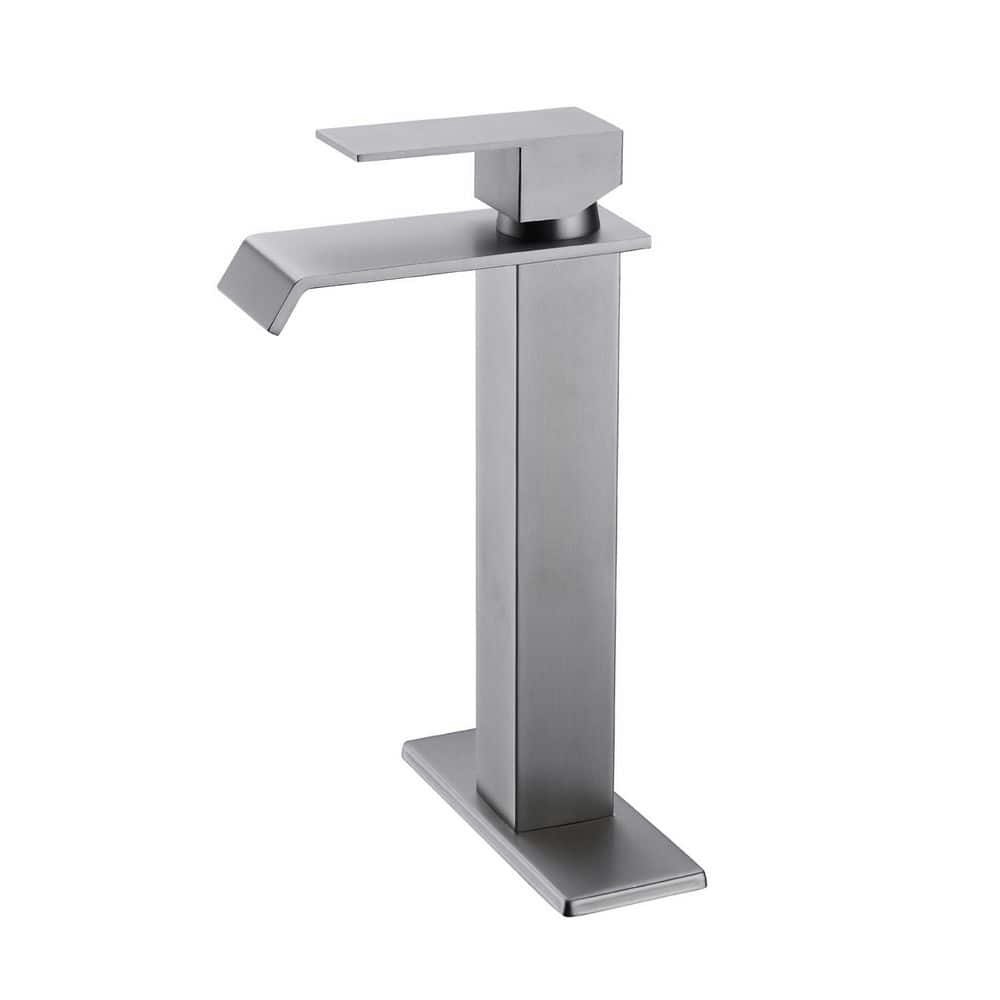 Single Handle Waterfall Bathroom Faucet with Deckplate: $103.38
