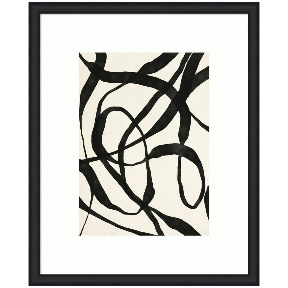 Alicia Bock Black Twist 4 Abstract Framed Art Print: $304.99 Alicia Bock Black Twist 4 Abstract Framed Art Print: $304.99
