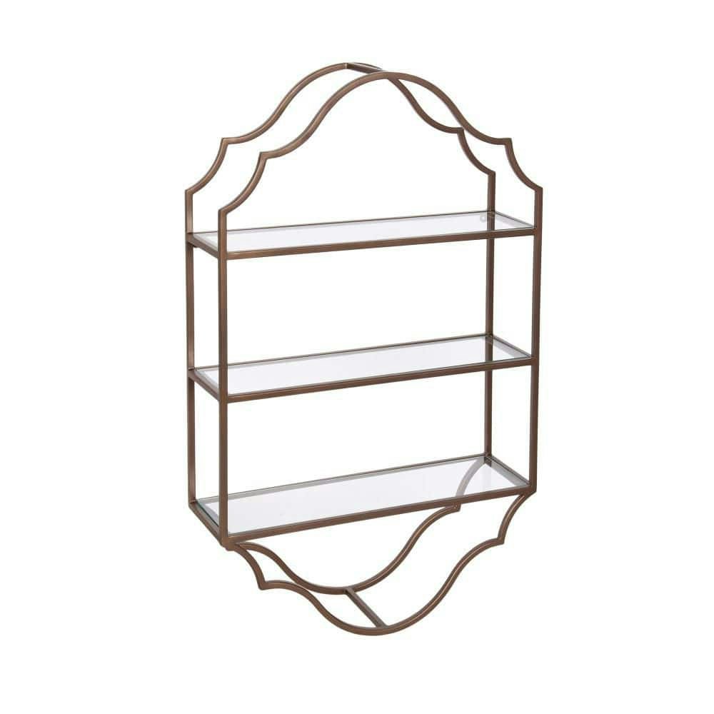 Leanna 20-inch x 6-inch Bronze Metal Decorative Wall Shelf: $189.99 Leanna 20-inch x 6-inch Bronze Metal Decorative Wall Shelf: $189.99