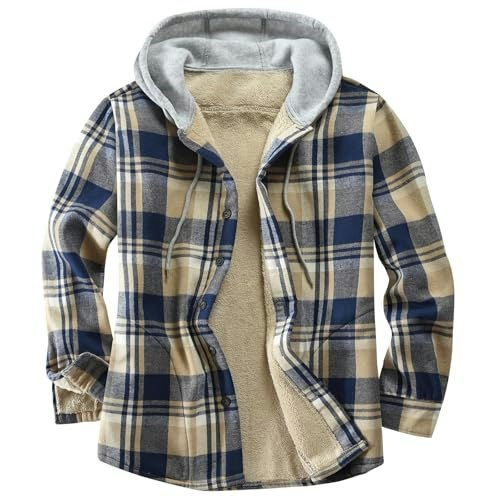 Derbars Men's Fleece-Lined Plaid Flannel Shirt Jacket: $25.15 Derbars Men's Fleece-Lined Plaid Flannel Shirt Jacket: $25.15