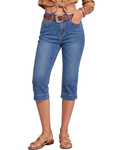 Luvamia Women's High-Waisted Denim Capri Pants: $27.98 Luvamia Women's High-Waisted Denim Capri Pants: $27.98