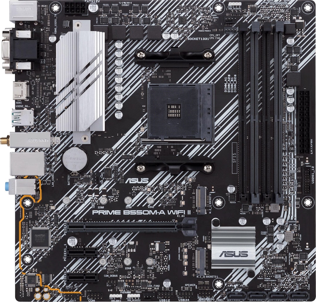 Asus Prime B550M-A Wi-Fi II Micro ATX Motherboard: $119.99 Asus Prime B550M-A Wi-Fi II Micro ATX Motherboard: $119.99